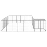 Vidaxl Dog Kennel 15,73 m² stål sølvfarvet