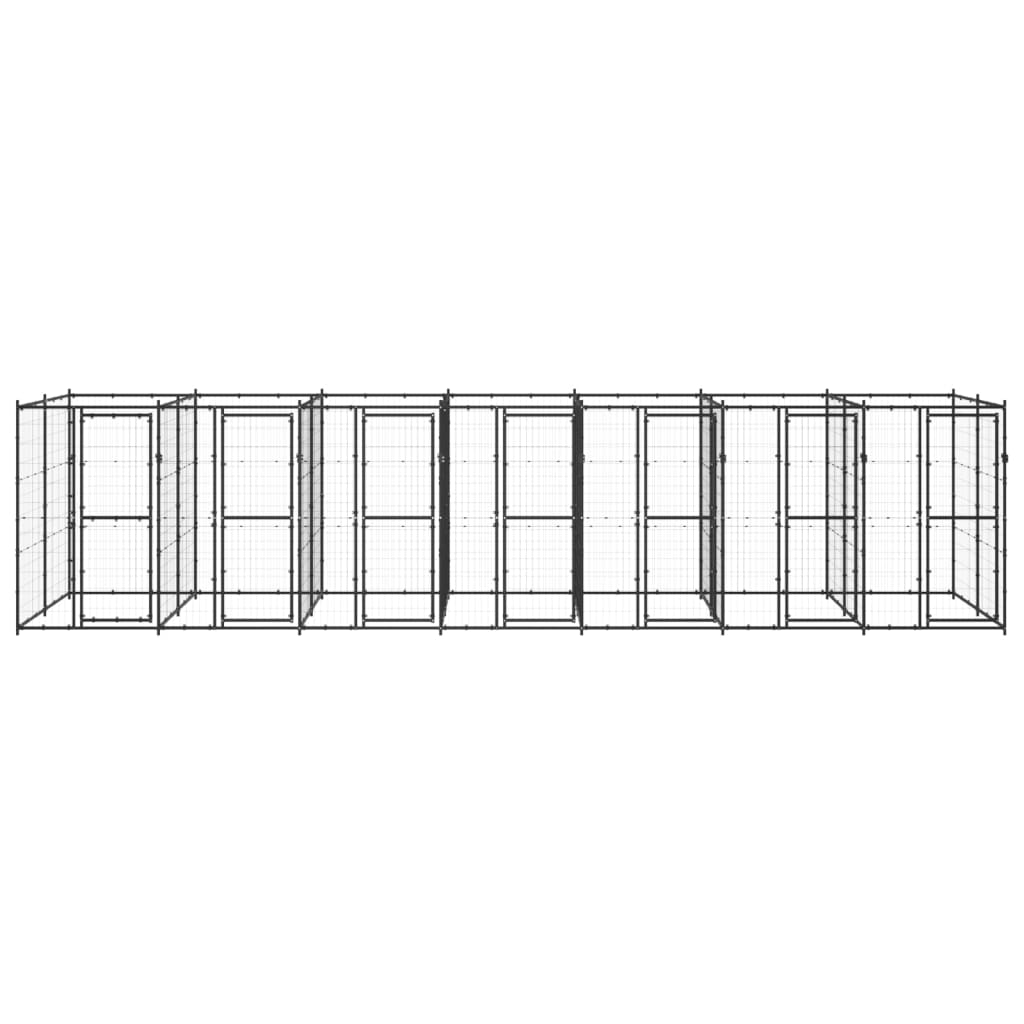 VidaXL Dog Kennel 16.94 m² Steel