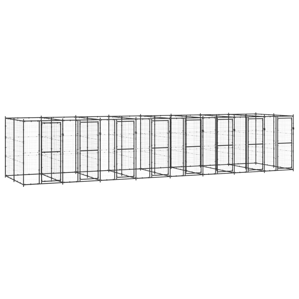 VidaXL Dog Kennel 19.36 m² Steel