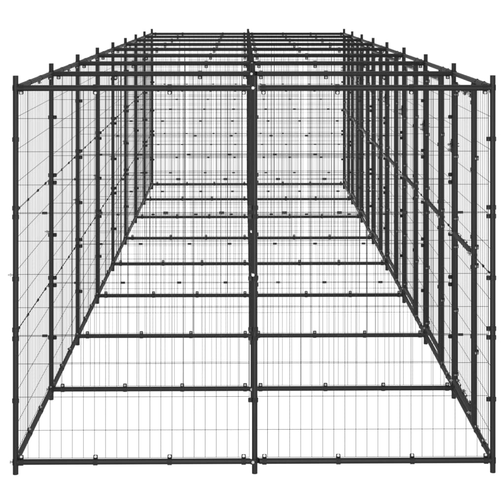 VidaXL Dog Kennel 19.36 m² Steel