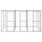 Vidaxl Dog Kennel con tetto 7,26 m² Acciaio zincato