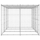 Vidaxl Dog Kennel con tetto 7,26 m² Acciaio zincato
