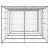 Vidaxl Dog Kennel con tetto 9,68 m² Acciaio zincato