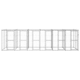 Psí chovatelská stanice Vidaxl se střechou 14,52 m² Galvanizovaná ocel