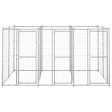 VidaXL Dog Kennel 7.26 m² galvanized steel
