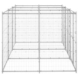 VidaXL Dog Kennel 7.26 m² galvanized steel