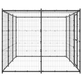 Vidaxl Chien Kennel avec toit 7,26 m² en acier