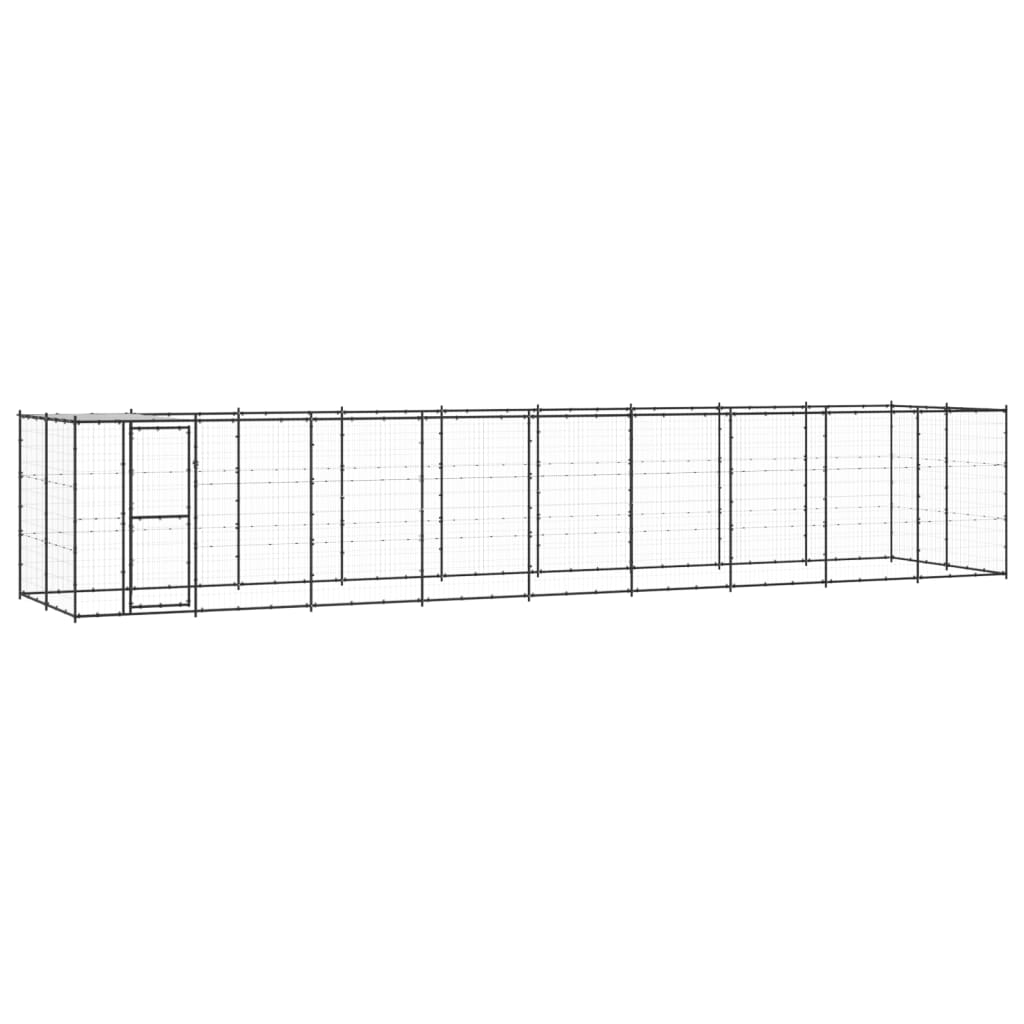 Vidaxl Dog Kennel con tetto 21,78 m² acciaio