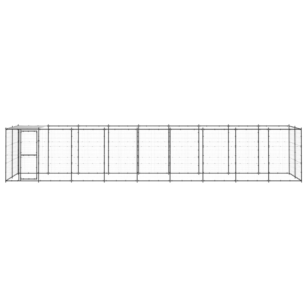 Vidaxl Dog Kennel con tetto 21,78 m² acciaio