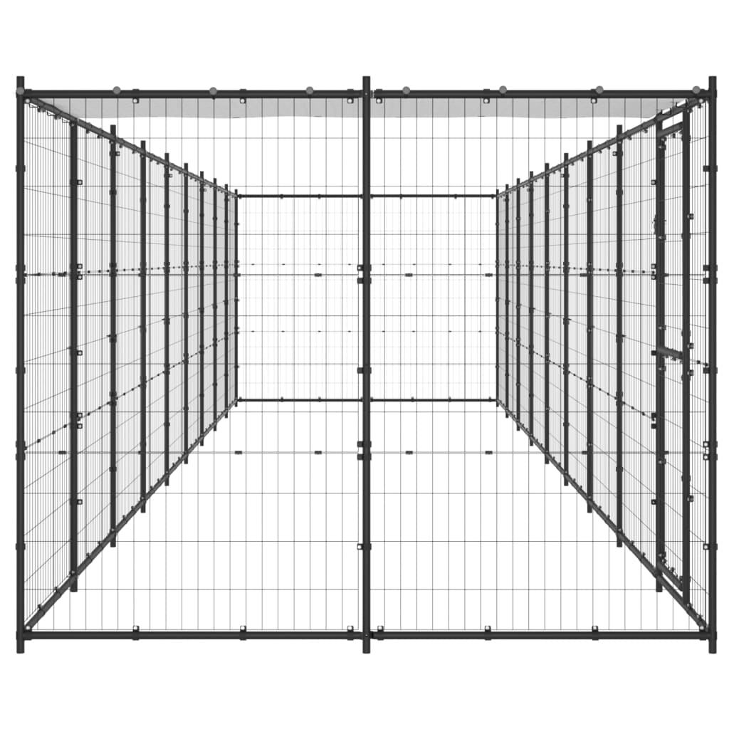 Vidaxl Dog Kennel con tetto 21,78 m² acciaio