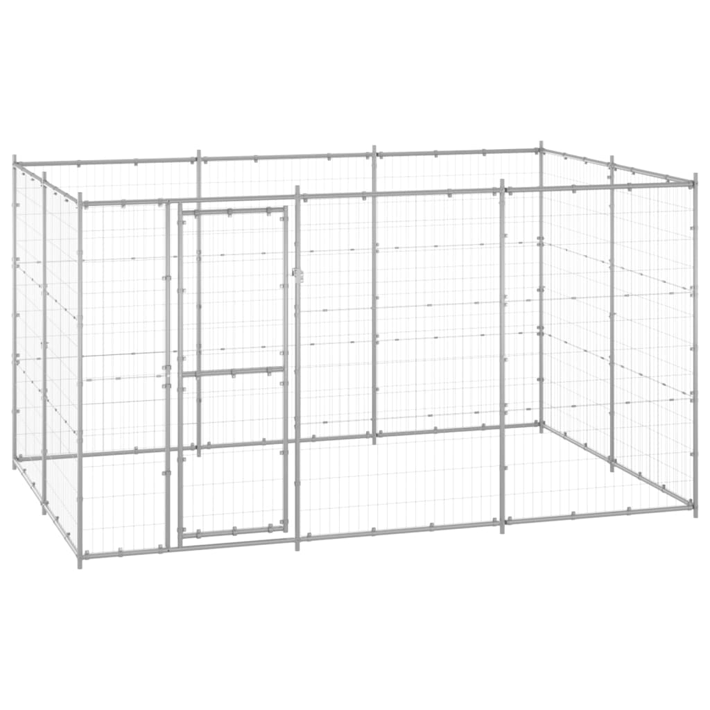 Caseta para perros VidaXL 7,26 m² acero galvanizado