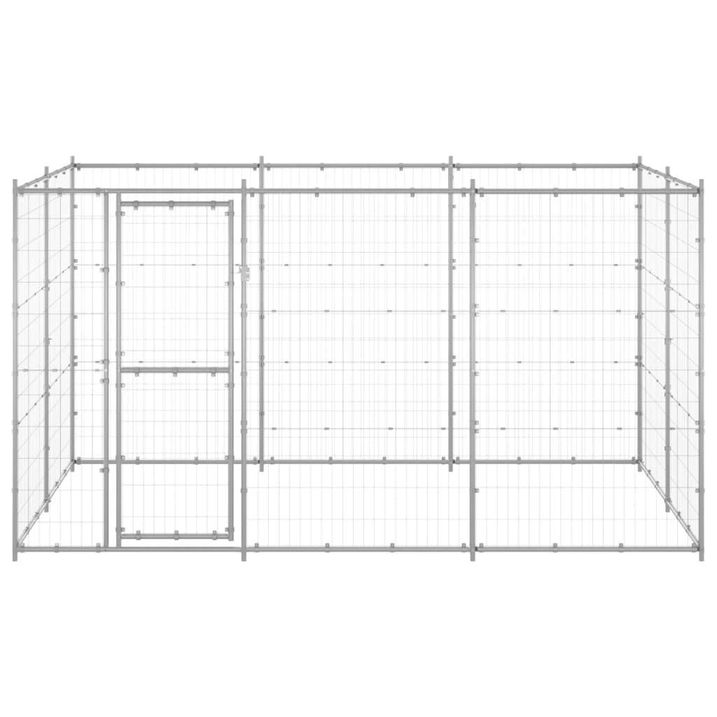 Caseta para perros VidaXL 7,26 m² acero galvanizado