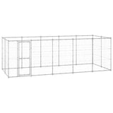 Vidaxl Dog Kennel 12,1 m² stal ocynkowana