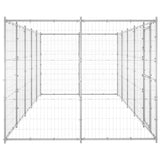 Vidaxl Dog Kennel 12,1 m² stal ocynkowana