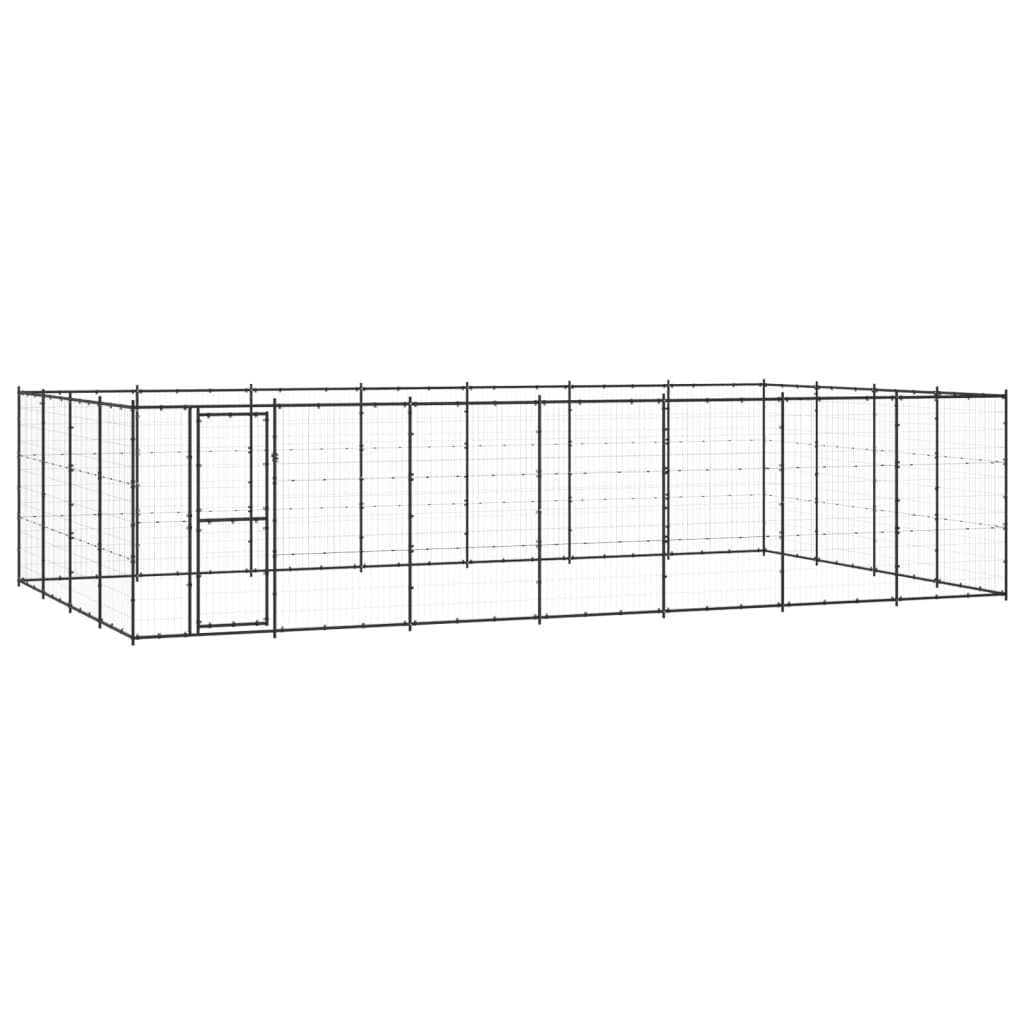 Vidaxl Dog Kennel 33,88 m² ocel