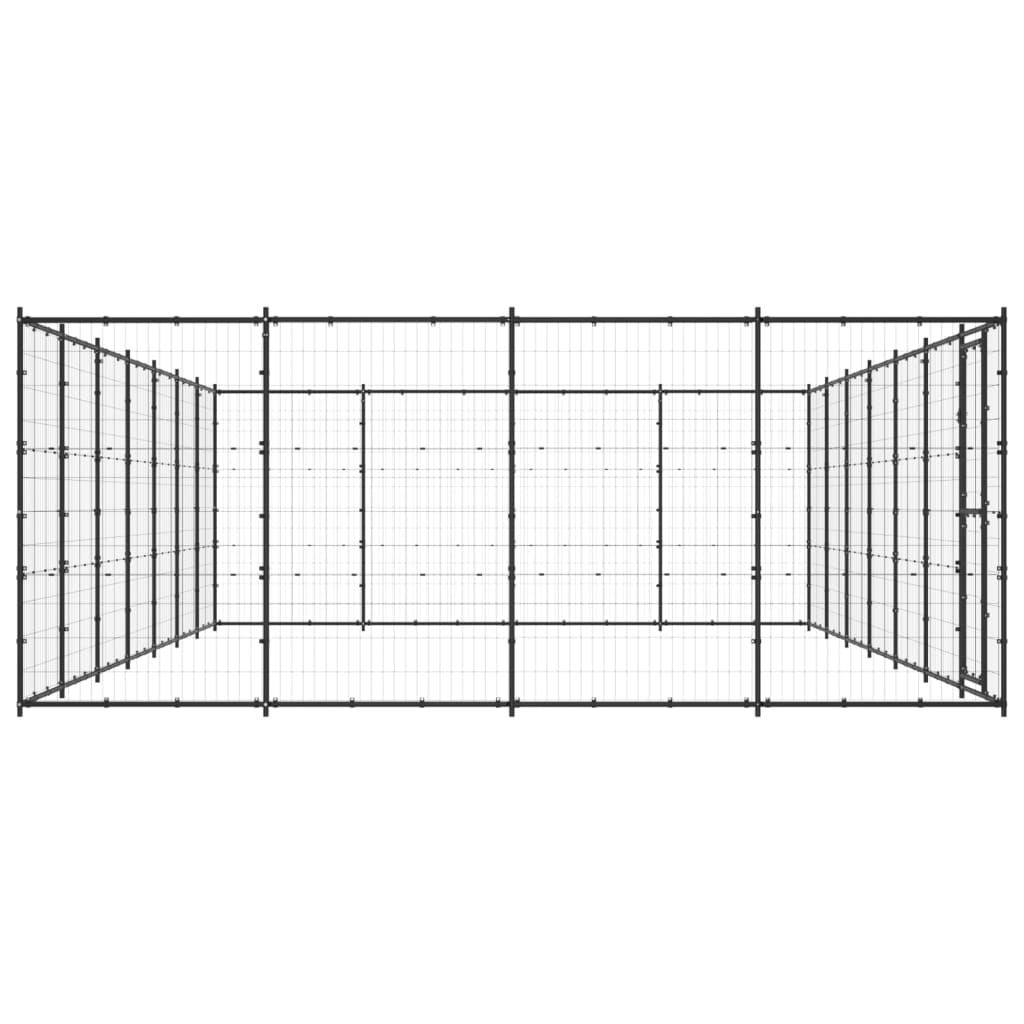 Vidaxl Dog Kennel 33,88 m² ocel