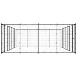 Vidaxl Dog Kennel 33,88 m² ocel