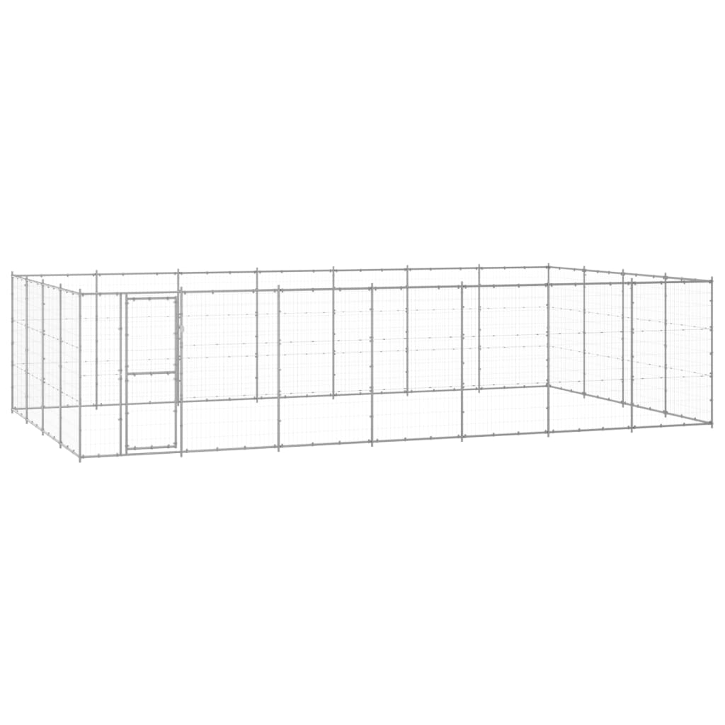 Psarna psa vidaxl 33,88 m² pocinkano jeklo