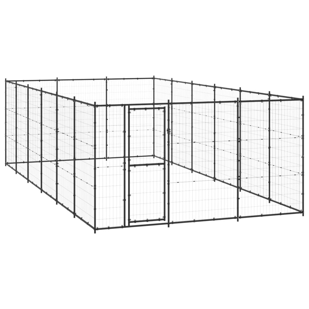 Psarna psa vidaxl 21,78 m² jeklo