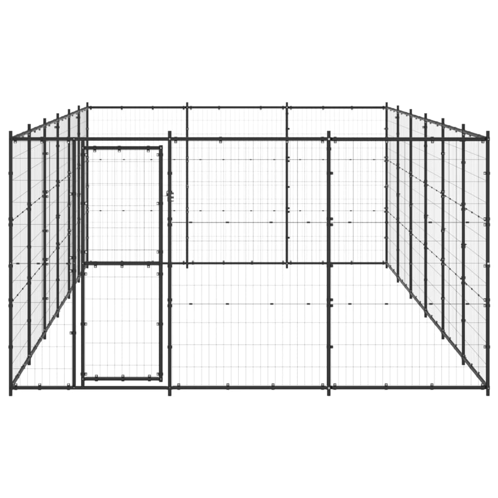 Psarna psa vidaxl 21,78 m² jeklo