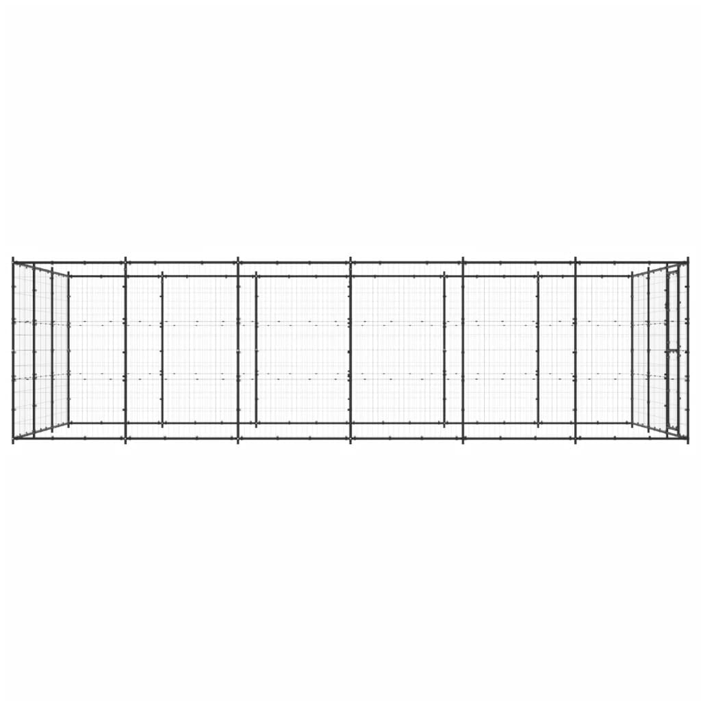Psarna psa vidaxl 21,78 m² jeklo