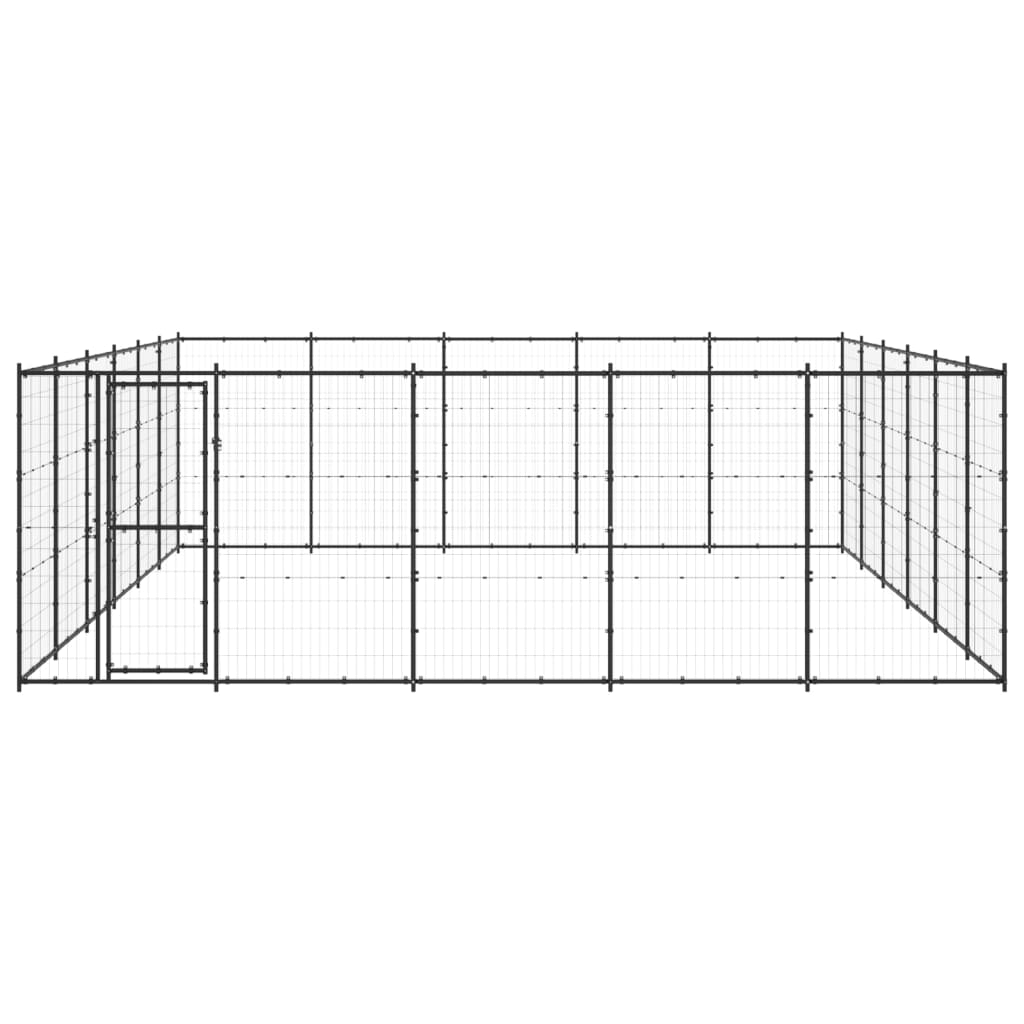Vidaxl Dog Kennel 36,3 m² ocel