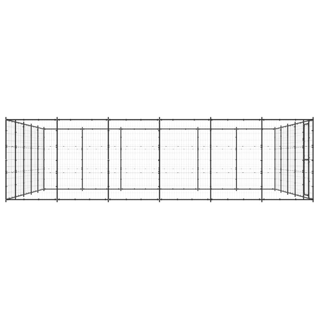 Vidaxl Dog Kennel 36,3 m² ocel