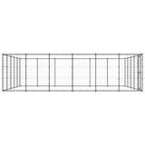 Vidaxl Dog Kennel 36,3 m² ocel