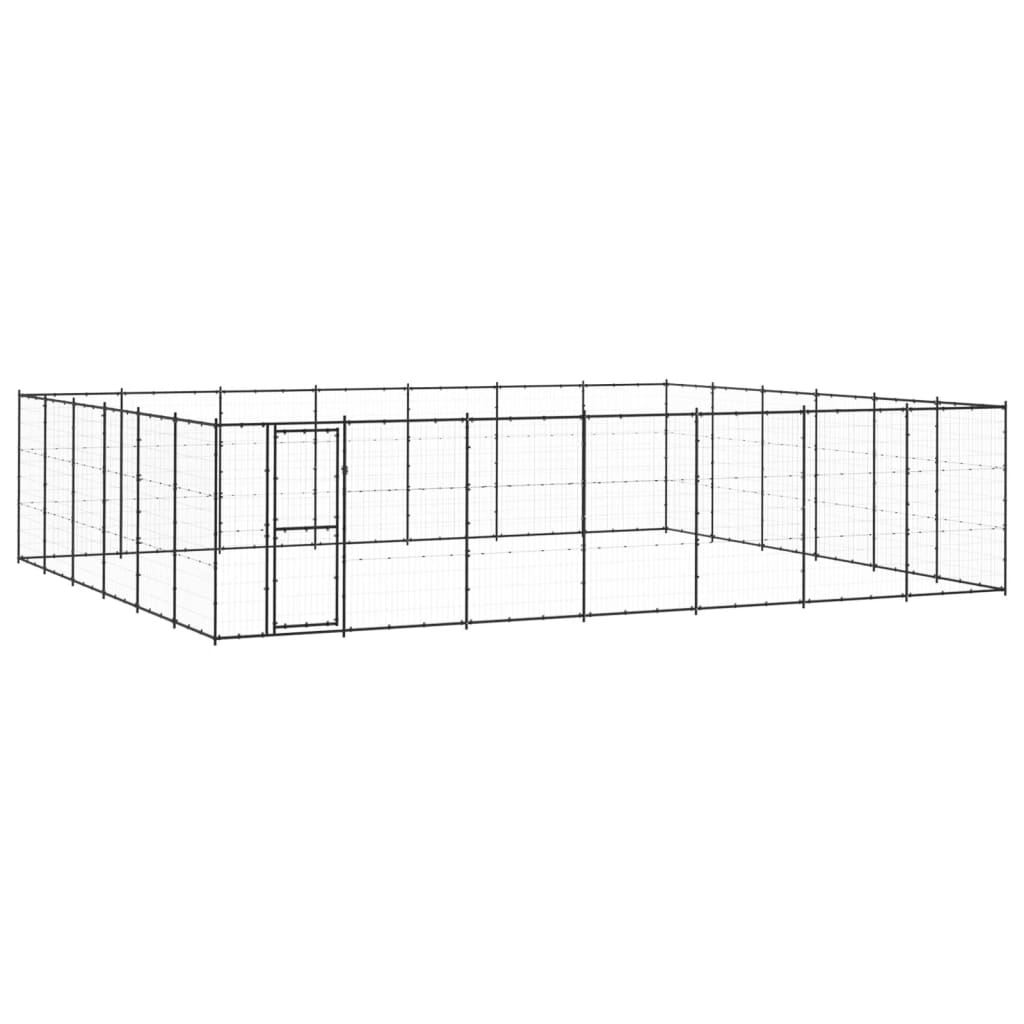 Vidaxl -Hundezwinger 50,82 m² Stahl