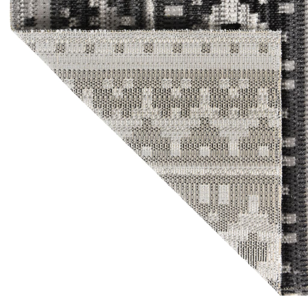 Vidaxl uden for tæppet fladt vævet 115x170 cm mørkegrå