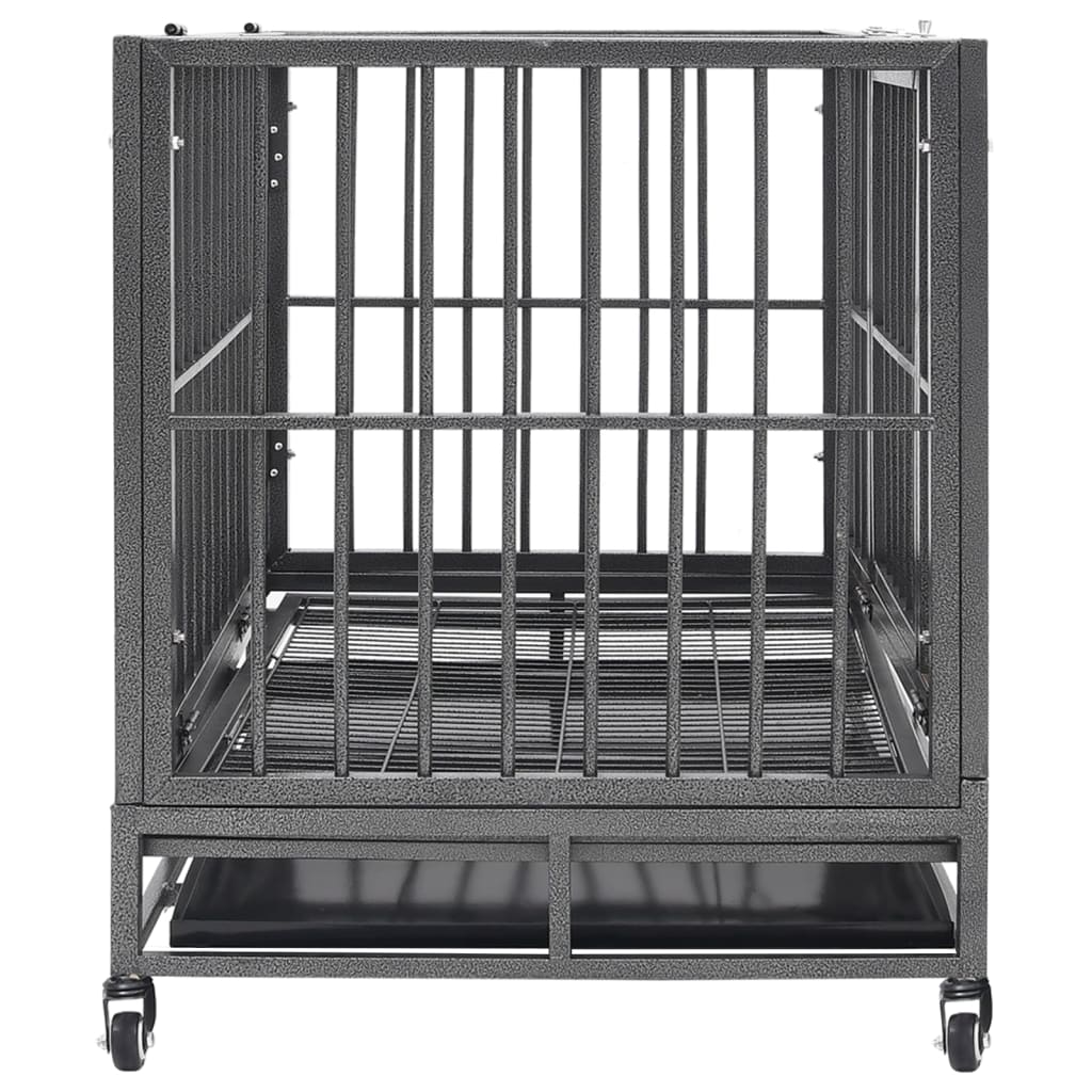 Vidaxl Dog Bank with wheels 102x72x85 cm steel