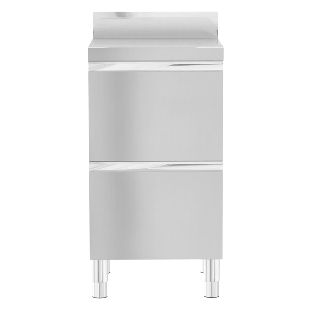 Vidaxl kitchen cabinets Commercial 3 st stainless steel