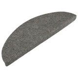 Vidaxl Schodišťové rohože Self -Adhesive 15 ST 56x17X3 cm šedá