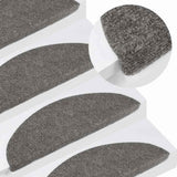 Vidaxl Schodišťové rohože Self -Adhesive 15 ST 56x17X3 cm šedá