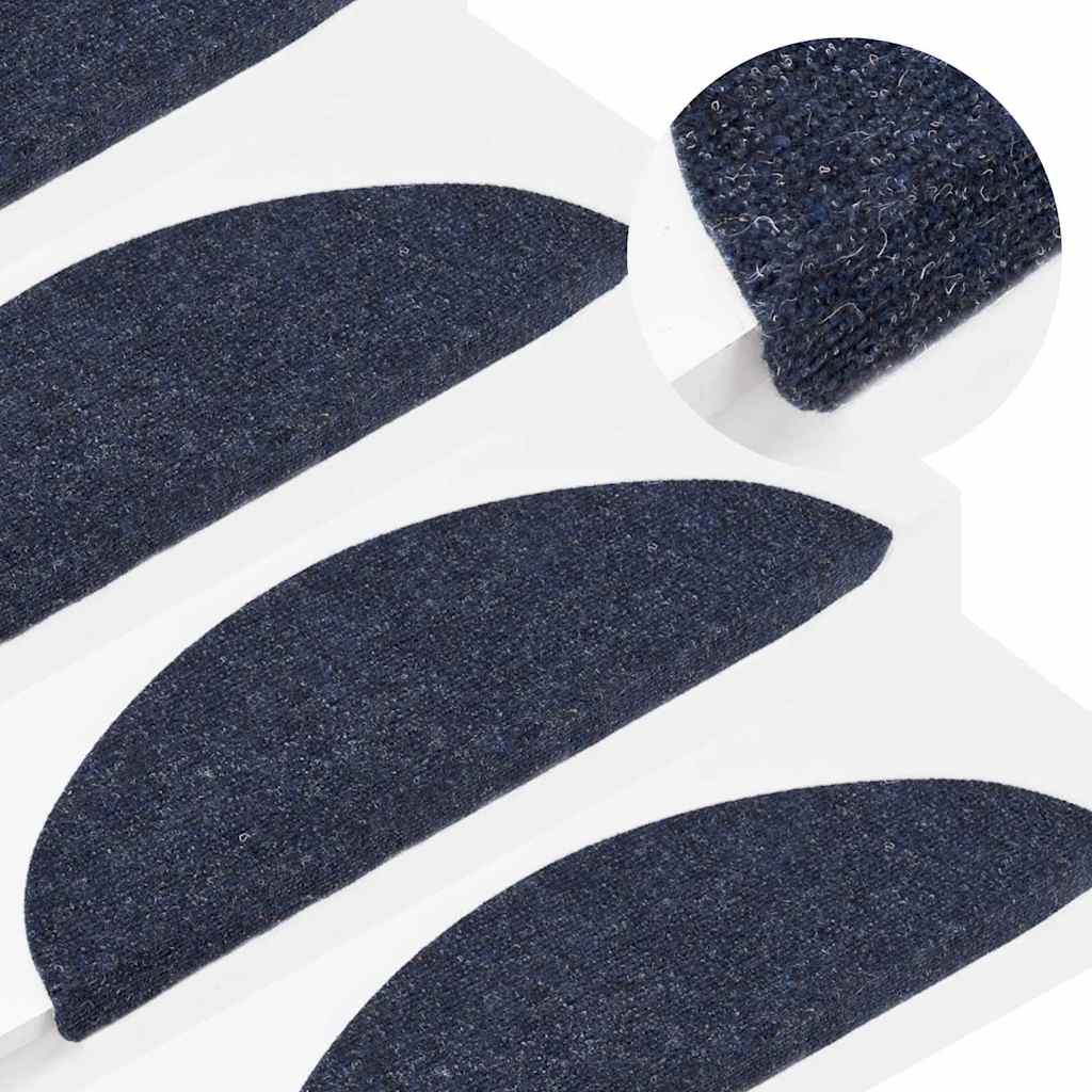 Vidaxl Stair Mats Self -Adhesive 15 St 56x17x3 CM Blue