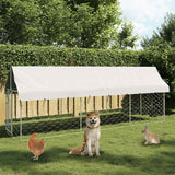 Vidaxl Hond Kennel fir dobausse mam Daach 400x100x150 cm