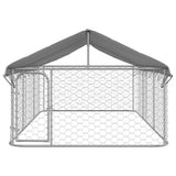 Vidaxl Hond Kennel fir dobausse mam Daach 400x200x150 cm