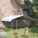 Vidaxl Dog Kennel con tetto 300x300x150 cm