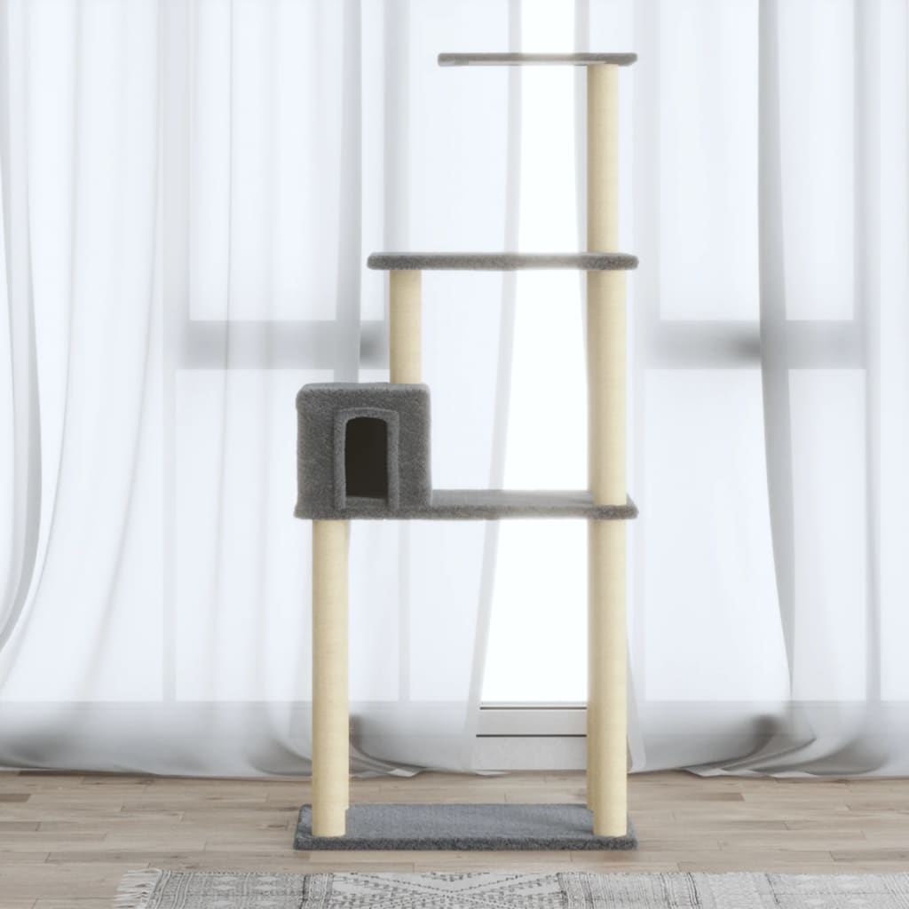 Vidaxl Cat Scrating Post z Sisal Scrating słupki 147 cm jasnoszary
