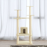 VidaXL Cat scratching post with Sisal scratching posts 110 cm cream -colored