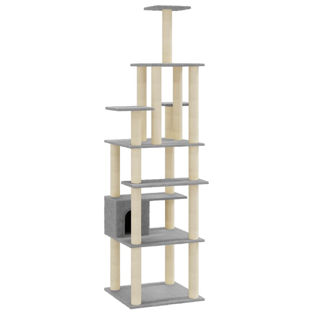 Vidaxl Cat Scraping Post med sisal skrabende stolper 183 cm lysegrå