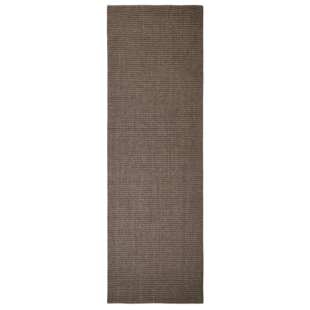 Vidaxl rug 80x250 cm natural sisal brown