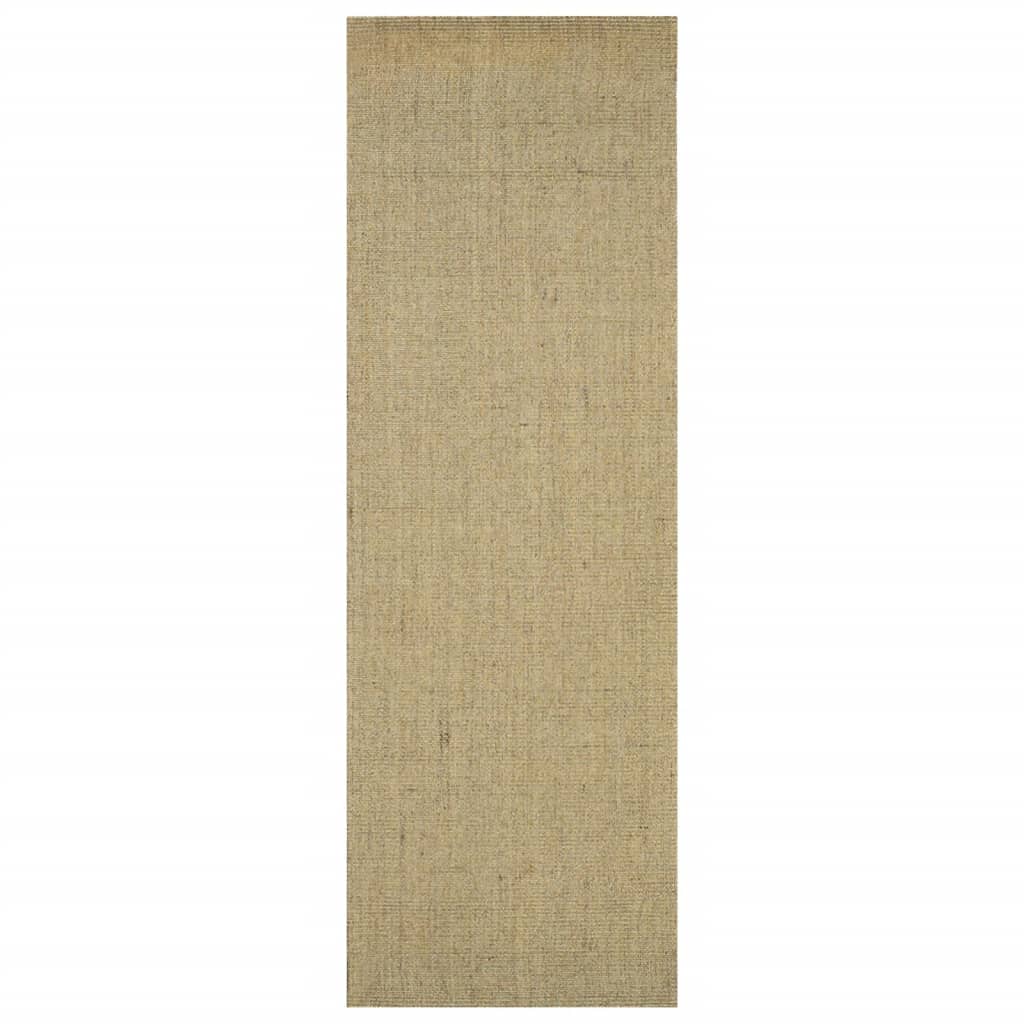 Vidaxl Rug 66x200 cm Natural Sisal Green