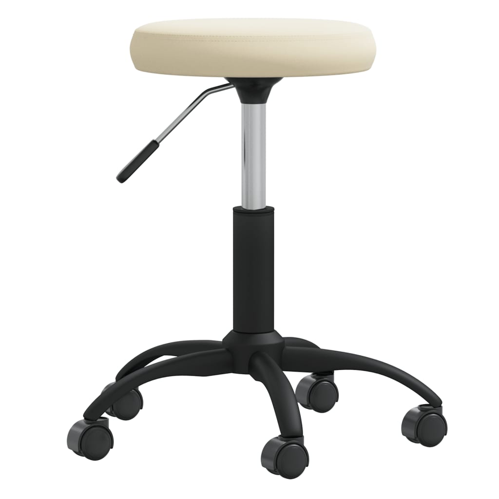 Vidaxl massage stool velvet cream -colored