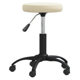 Vidaxl massage stool velvet cream -colored