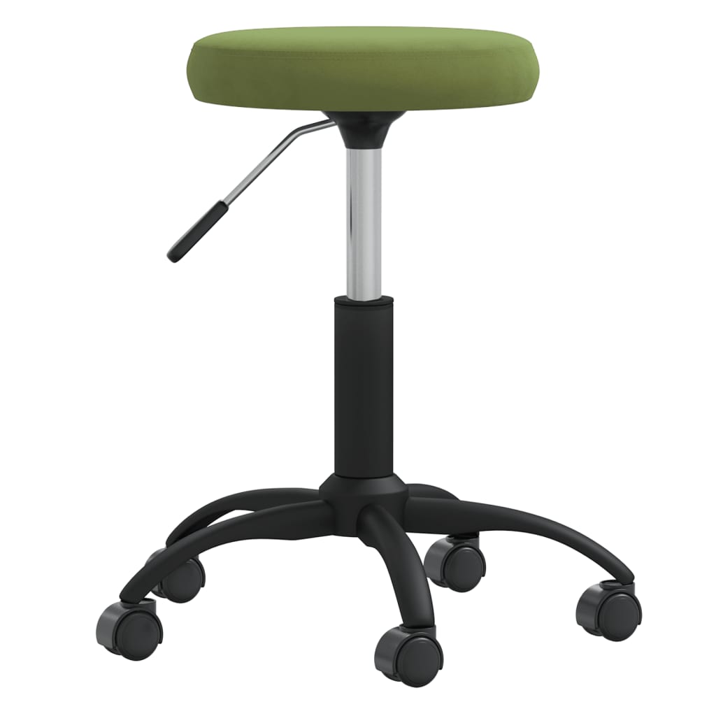 Vidaxl Massage Tabouret en velours vert clair