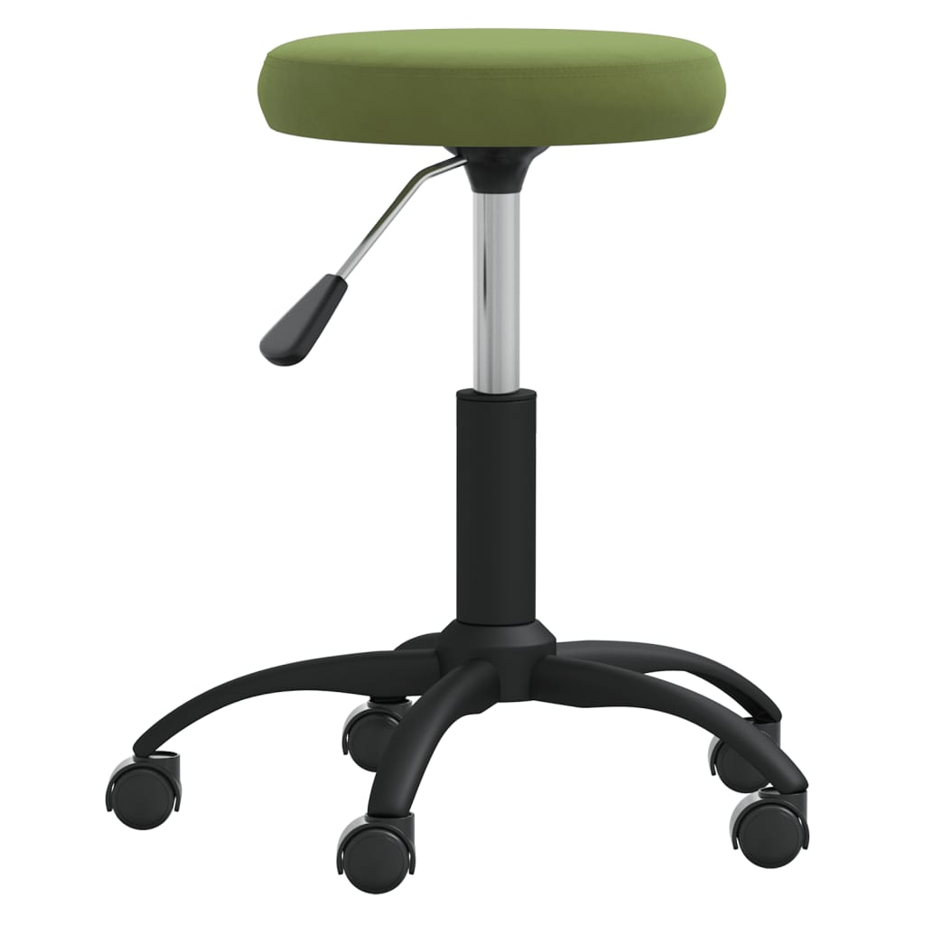 Vidaxl Massage Tabouret en velours vert clair