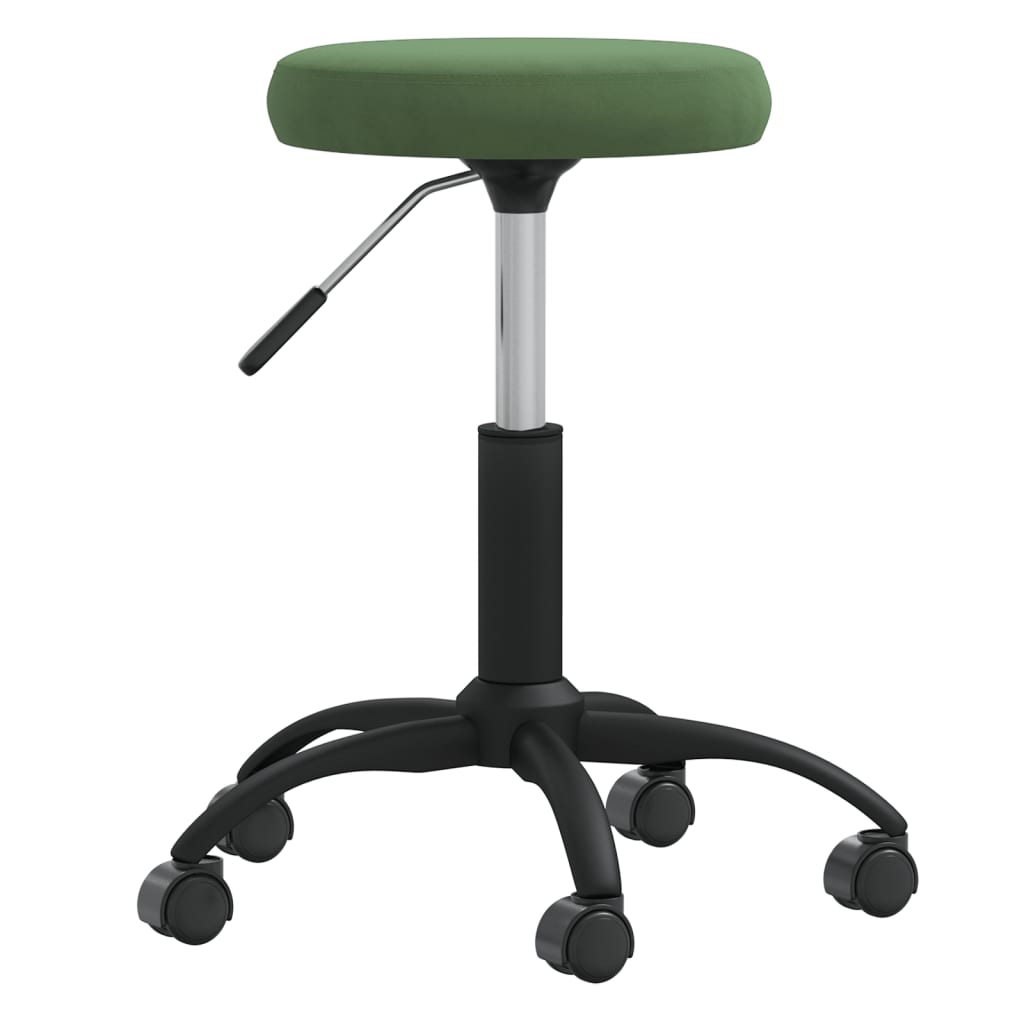 Vidaxl massage stool velvet dark green