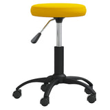 Vidaxl massage stool velvet mustard yellow