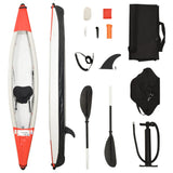 Vidaxl kayak inflatable 375x72x31 cm polyester red